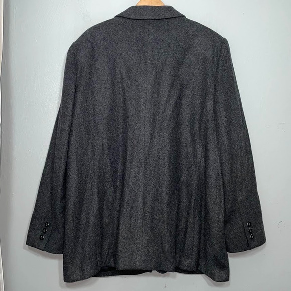 Vtg Eddie Bauer Womens Size XXL Charcoal Wool Angora Jacket Blazer Minimalist - Picture 5 of 13